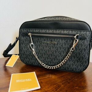 Michael Kors Black and Gray Bag